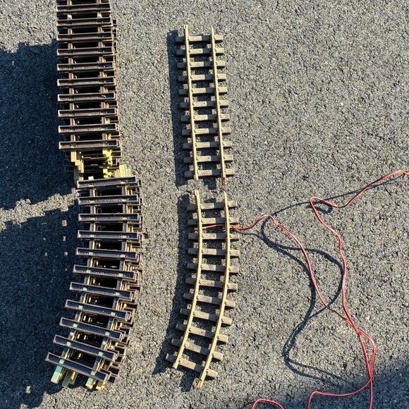 REA Railway Express Agency Train Tracks Curved (12) & Straight (12) 11000 11100 - Picture 2 of 12